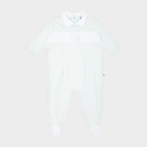 Macacão de Bebê Unissex Egípcio Gold com Ponto Smock - VERDE