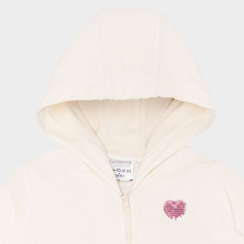 Conjunto Infantil Feminino Plush Lumini com Babados e Bordado - OFF WHITE