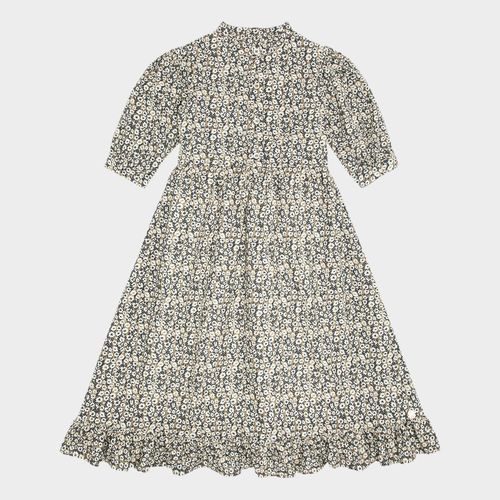 Vestido Infantil Feminino Fio 60 Mil Flores - VERDE