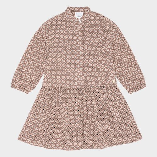 Conjunto Saia Infantil Feminina Laise Bordado Garten - MARROM