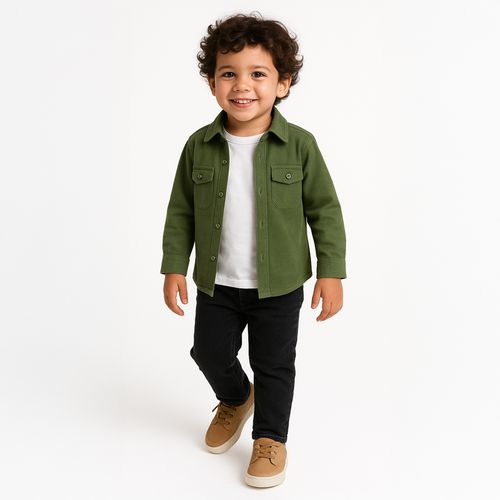 Calça Jeans de Bebê Masculina com Bolsos - PRETO