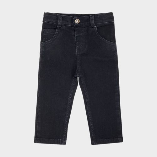 Calça Jeans de Bebê Masculina com Bolsos - PRETO