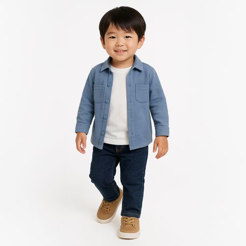 Calça Jeans de Bebê Masculina com Bolsos - AZUL MARINHO