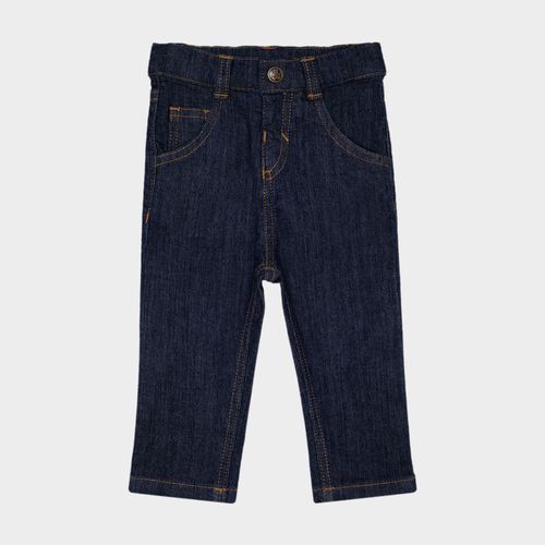Calça Jeans de Bebê Masculina com Bolsos - AZUL MARINHO