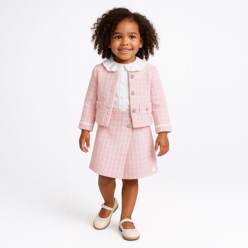 Casaco Bebê Feminino Tweed - ROSA