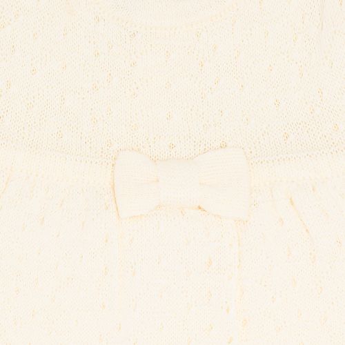 Saída de Maternidade Feminina Vestido com Manta Tricot Rendado - AMARELO
