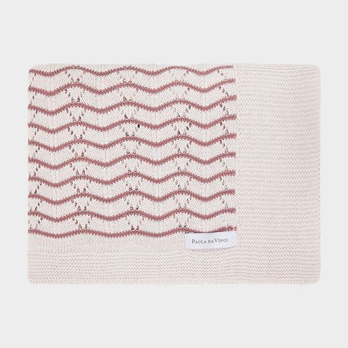 Manta Unissex Ondas Crochet - HOT CHOCOLATE