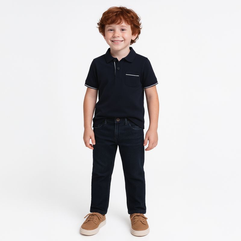 Camiseta Polo Infantil Masculina Interlock Pima - AZUL MARINHO_02.01.1061_1015_1