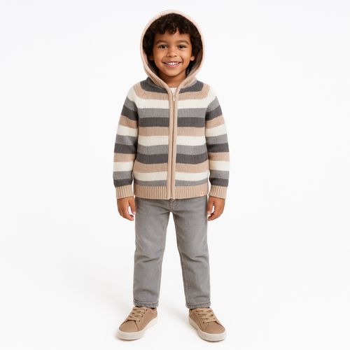 Calça Infantil Masculino Trincado 5 Bolsos - CINZA
