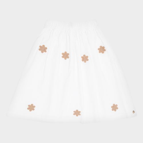 Saida Infantil Femino Veludo - OFF WHITE