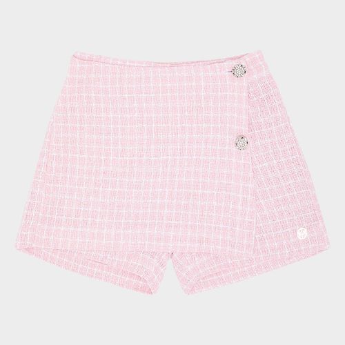 Saia Shorts Infantil Feminina Tweed - ROSA