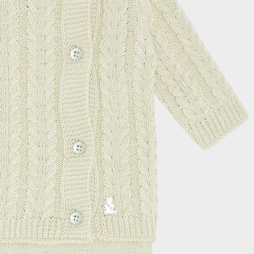 Saída de Maternidade Masculina com Manta Tricot - VERDE ALOE WASH