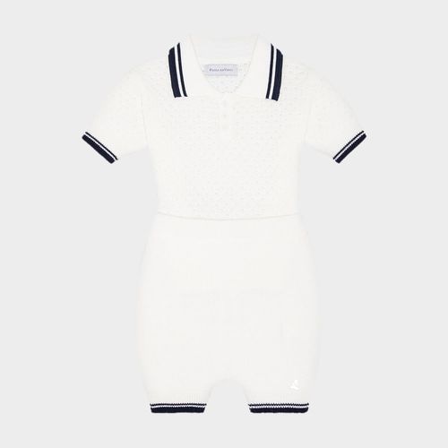 Conjunto de Bebê Masculino Textura com Frisos - NATURAL
