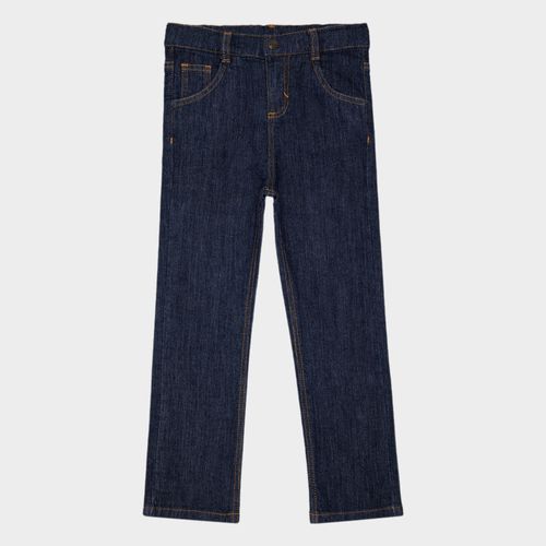 Calça Jeans Infantil Masculina com Bolsos - AZUL MARINHO