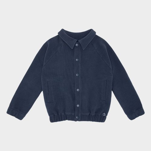 Casaco Infantil Masculino Compact Fleece Raglan - AZUL MARINHO