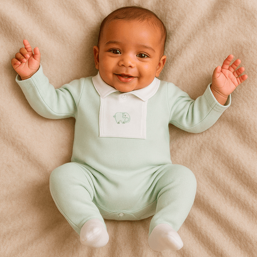 Macacão Bebê Masculino Egípcio Gold Elefante - VERDE