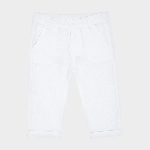 Calça Bebê Masculino Puro Linho - BRANCO