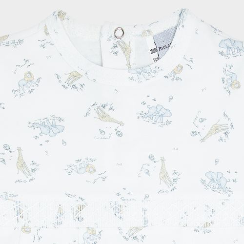 Macacão Curto Bebê Masculino Safari - BRANCO