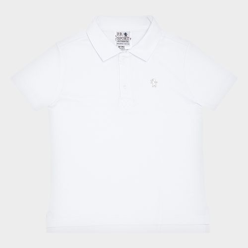 Camiseta Polo Infantil Masculina - BRANCO