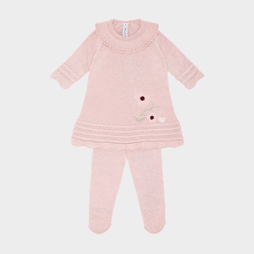 Saida Maternidade Feminina em Tricot Bordado Flores - MESCLA DOLCE