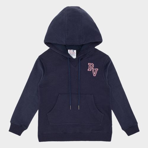 Blusa de Moletom Infantil Masculina com Capuz e Bordado - AZUL MARINHO