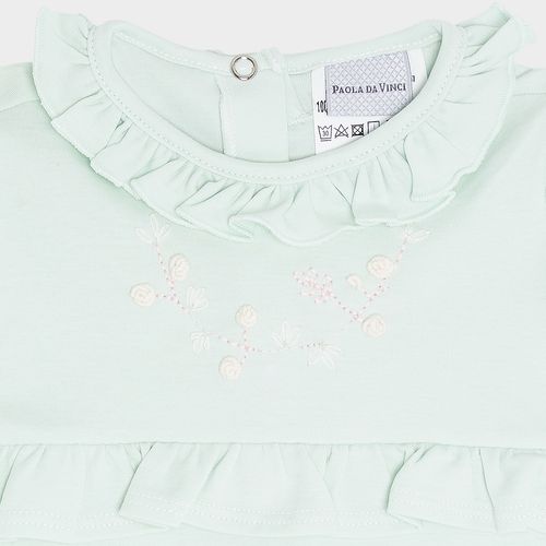 Macacão Bebê Feminino Egípcio Gold com Babado - VERDE