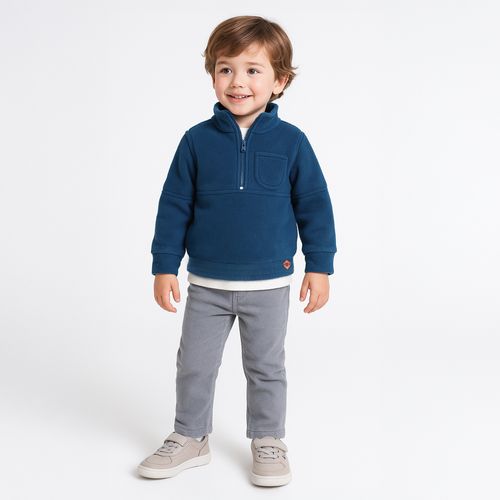 Blusa Bebê Masculina Malha Thermo - AZUL