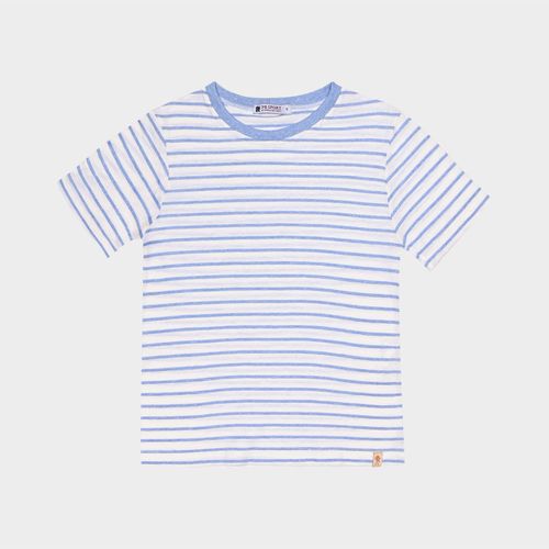 Camiseta Infantil Masculina Listrada Palette - AZUL BEBE