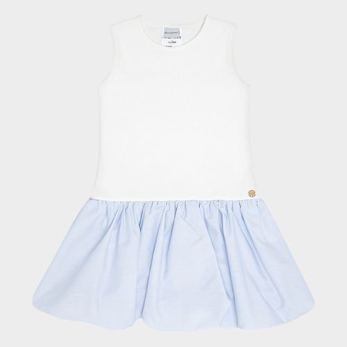 Vestido Infantil Feminino Regata com Saia Balonê - AZUL