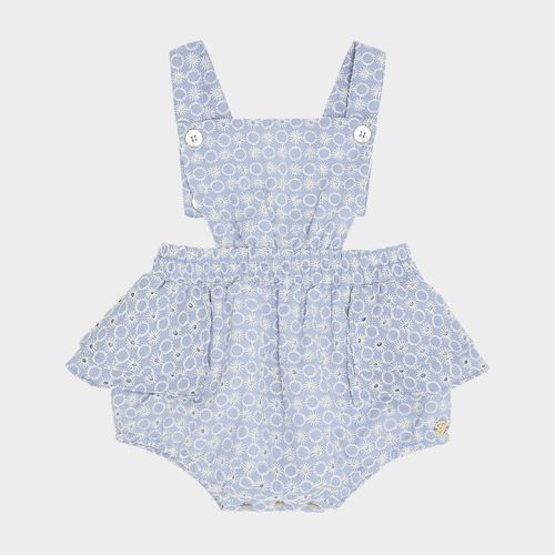 Romper Bebê Feminino Laiser Garten - AZUL