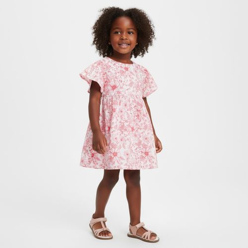 Vestido de Bebê Feminino Puro Linho Estampa Floral - VERMELHO