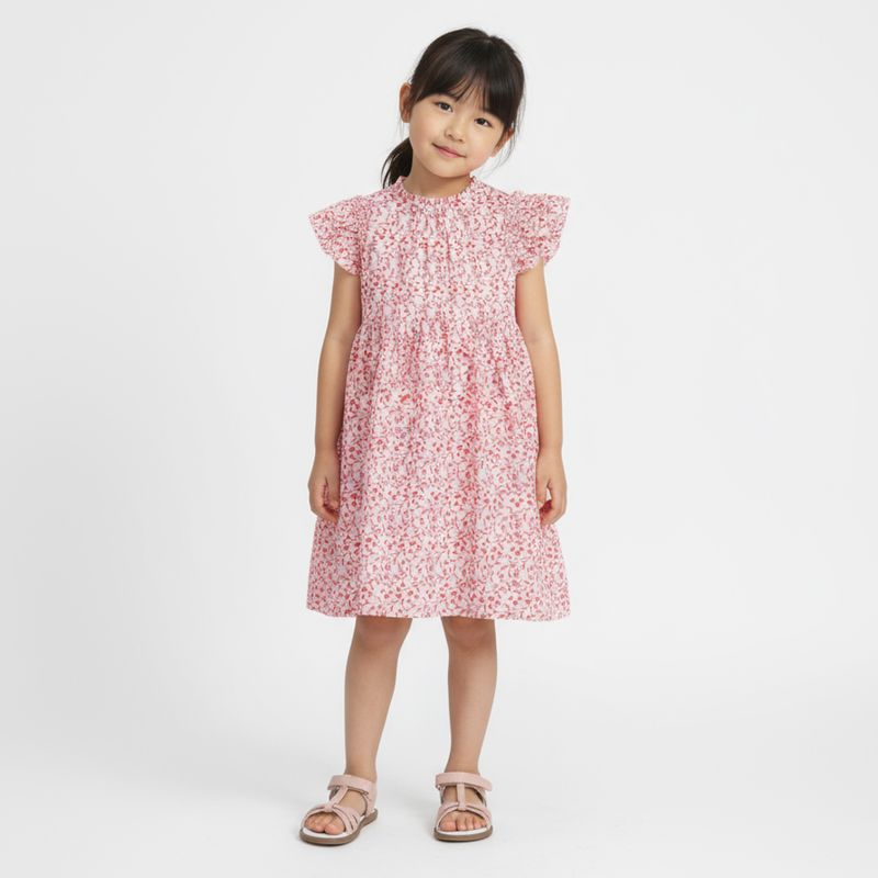 Vestido Infantil Feminino Algodao Egipcio Estampa Artsy - ROSA 04.02.0816_1011