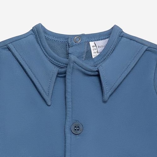 Macacão Bebê Masculino Sport Fleece com Blazer - AZUL