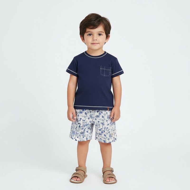 Camiseta Bebe Masculina Velutatto - AZUL MARINHO ref 02.02.1303_1015