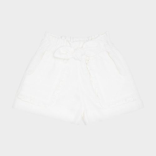 Shorts Bebê Feminino Titus com Laço - BRANCO