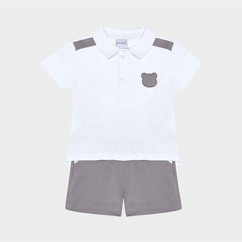 Conjunto Bebê Masculino Soft Confort com Recortes - CINZA