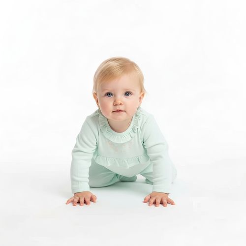 Macacão Bebê Feminino Egípcio Gold com Babado - VERDE