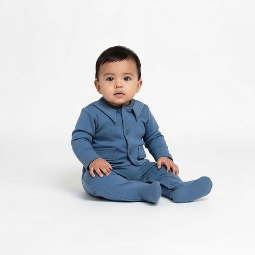 Macacão Bebê Masculino Sport Fleece com Blazer - AZUL