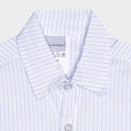 Camisa Infantil Masculina Manga Longa Listrada - AZUL