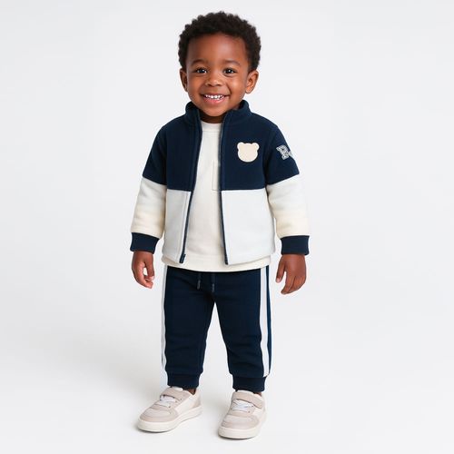 Conjunto Bebê Masculino Microsoft Recortes - AZUL MARINHO