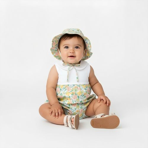 Romper de Bebê Feminino Algodão Sollar - AMARELO