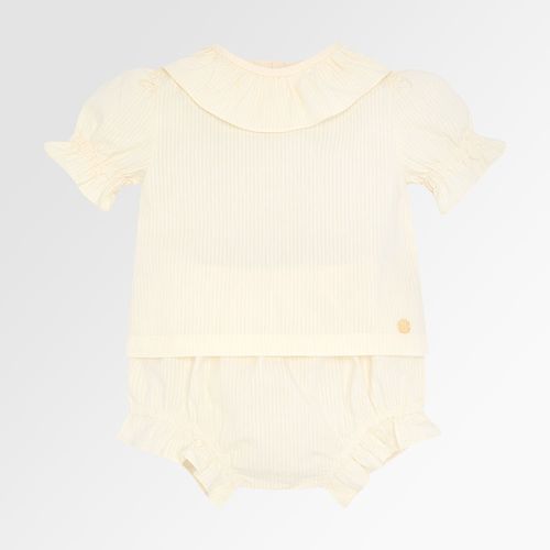 Conjunto de Bebê Feminino Anarruga com Babados - AMARELO