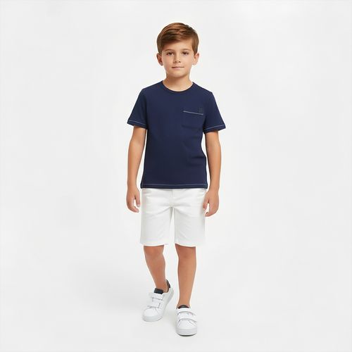 Camiseta Infantil Masculina Malha Veluttato - AZUL MARINHO