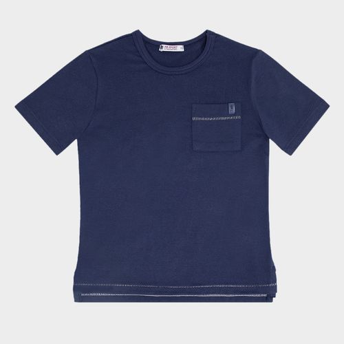 Camiseta Infantil Masculina Malha Veluttato - AZUL MARINHO