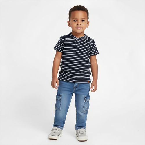 Calça Bebê Masculina Jeans Treglio - AZUL