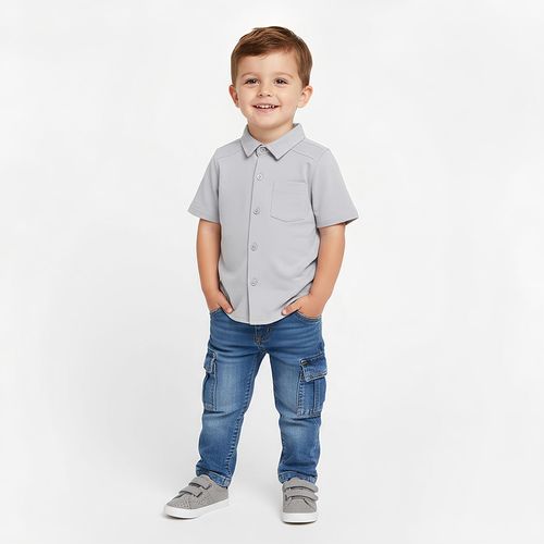 Calça Bebê Masculina Jeans Treglio - AZUL