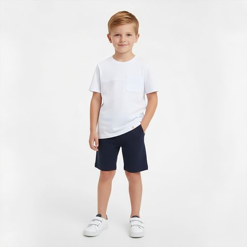 Camiseta Infantil Masculina Aquiles Malha Flame - BRANCO