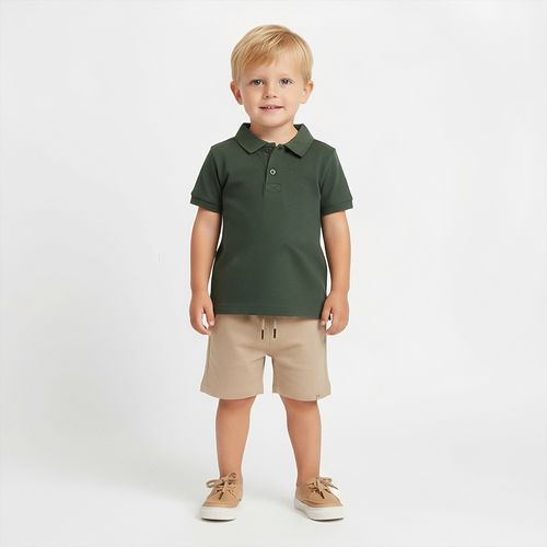 Camiseta Polo Bebê Masculina em Malha Piquet - DIVERSOS