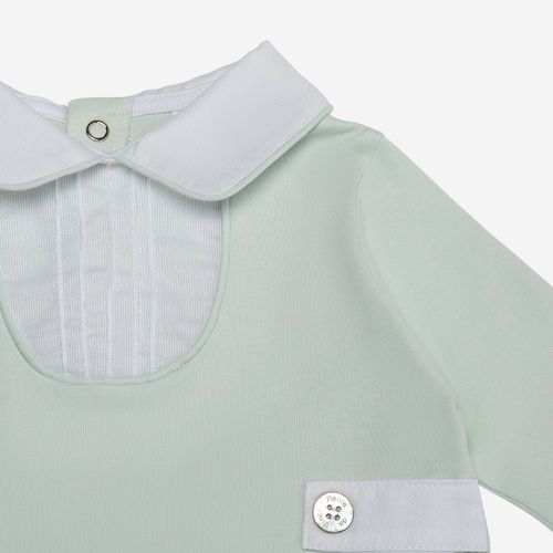 Macacão Bebê Masculino Egípcio Gold com Pala de Nervuras - VERDE