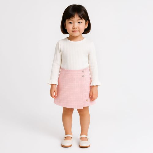 Blusa Tricot de Bebê Feminina Manga Longa - OFF WHITE